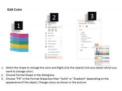 Five staged colored tags for business and management processes flat powerpoint desgin
