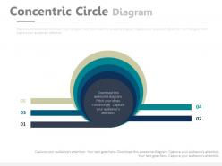 Five staged concentric circle diagram flat powerpoint design