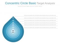 Five staged concentric circles basic target analysis powerpoint slides