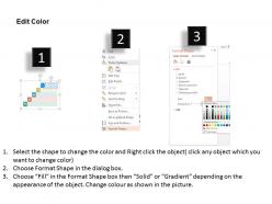 Five staged data analysis stair diagram flat powerpoint design