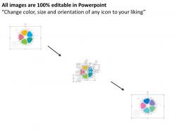 Five staged gear diagram flat powerpoint design