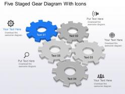 53675460 style variety 1 gears 5 piece powerpoint presentation diagram infographic slide