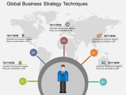 Five staged global business strategy techniques ppt presentation slides