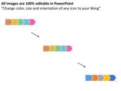 Five staged linear arrow diagram for business flat powerpoint design