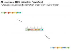 Five staged linear arrow timeline diagram flat powerpoint design