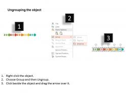 Five staged linear arrow timeline diagram flat powerpoint design