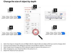 Five staged linear process flow arrow diagram powerpoint template slide