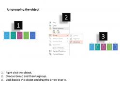 Five staged linear process flow flat powerpoint design
