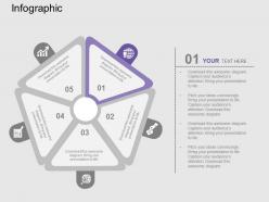29211065 style division non-circular 5 piece powerpoint presentation diagram infographic slide