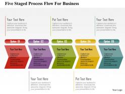 Five staged process flow for business flat powerpoint design