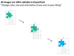 Five staged puzzles for data representation powerpoint template