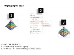 Five staged pyramid diagram flat powerpoint design