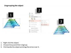 Five staged pyramid process powerpoint templates