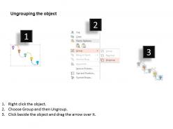 Five staged sequential bulb diagram flat powerpoint desgin