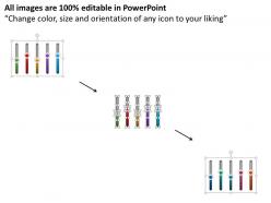 Five staged slider diagram for control powerpoint template