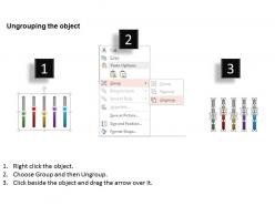 Five staged slider diagram for control powerpoint template