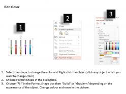 Five staged slider diagram for control powerpoint template