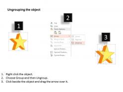 Five staged star diagram for rating flat powerpoint design