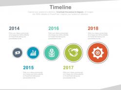 Five staged timeline for financial planning powerpoint slides