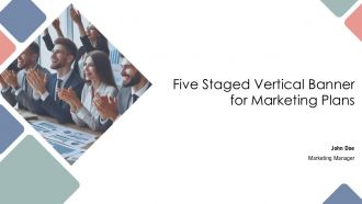 Five Staged Vertical Banner For Marketing Plans PPT Example AT
