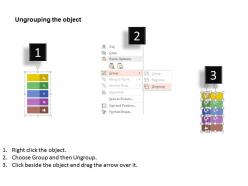 Five staged vertical timeline option diagram flat powerpoint design