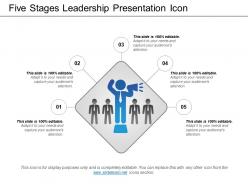 Five stages leadership presentation icon