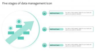 Five Stages Of Data Management Icon