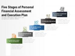 Five stages of personal financial assessment and execution plan