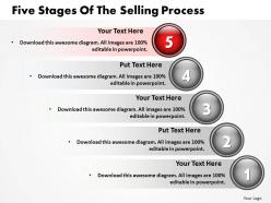 Five stages of the selling process powerpoint templates ppt presentation slides 812