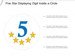 Five star displaying digit inside a circle