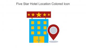 Five Star Hotel Location Colored Icon In Powerpoint Pptx Png And Editable Eps Format