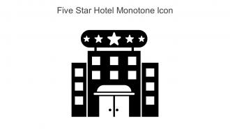 Five Star Hotel Monotone Icon In Powerpoint Pptx Png And Editable Eps Format