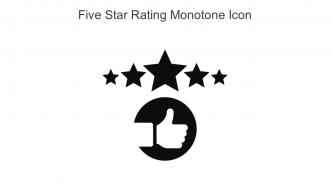 Five Star Rating Monotone Icon In Powerpoint Pptx Png And Editable Eps Format