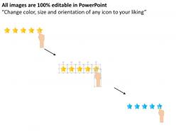 Five stars for rank representation flat powerpoint design