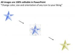 Five stars for rating representation flat powerpoint design