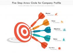 Five step arrow circle for company profile