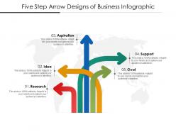 Five step arrow designs of business infographic
