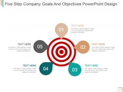 Five step company goals and objectives powerpoint design