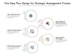Five step flow design for strategic management process
