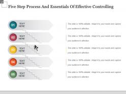 Five step process and essentials of effective controlling powerpoint slide rules