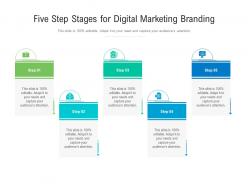 Five step stages for digital marketing branding infographic template