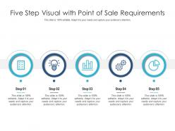 Five step visual with point of sale requirements infographic template