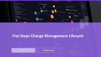 Five Steps Change Management Lifecycle PPT Designs AT