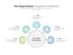 Five steps circular infographic for business