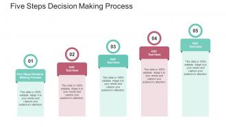 Five Steps Decision Making Process In Powerpoint And Google Slides Cpb
