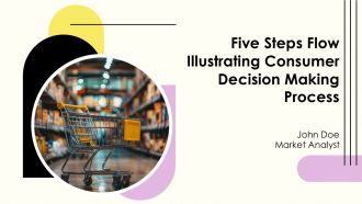 Five Steps Flow Illustrating Consumer Decision Making Process PPT Designs AT