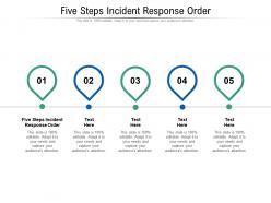 Five steps incident response order ppt powerpoint presentation infographic template cpb