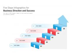 Five steps infographics for business direction and success