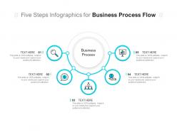 Five steps infographics for business process flow