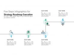 Five steps infographics for strategy roadmap execution